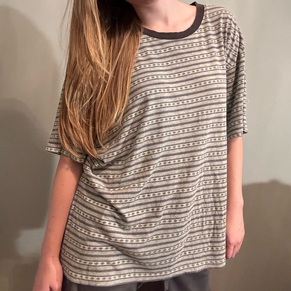 Cotton On Loose Fit Garmet Tribal Print Tee